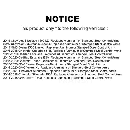 Front Control Arm Ball Joint Tie Rod End Link Kit (8Pc) For GMC Chevrolet Sierra 1500 XL KTR-104141