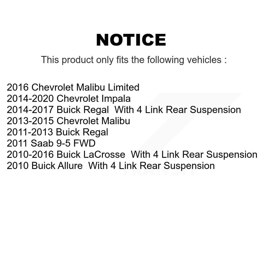 Rear Suspension Sway Bar Link Pair For Chevrolet Buick Malibu Impala LaCrosse Regal Saab KTR-104168