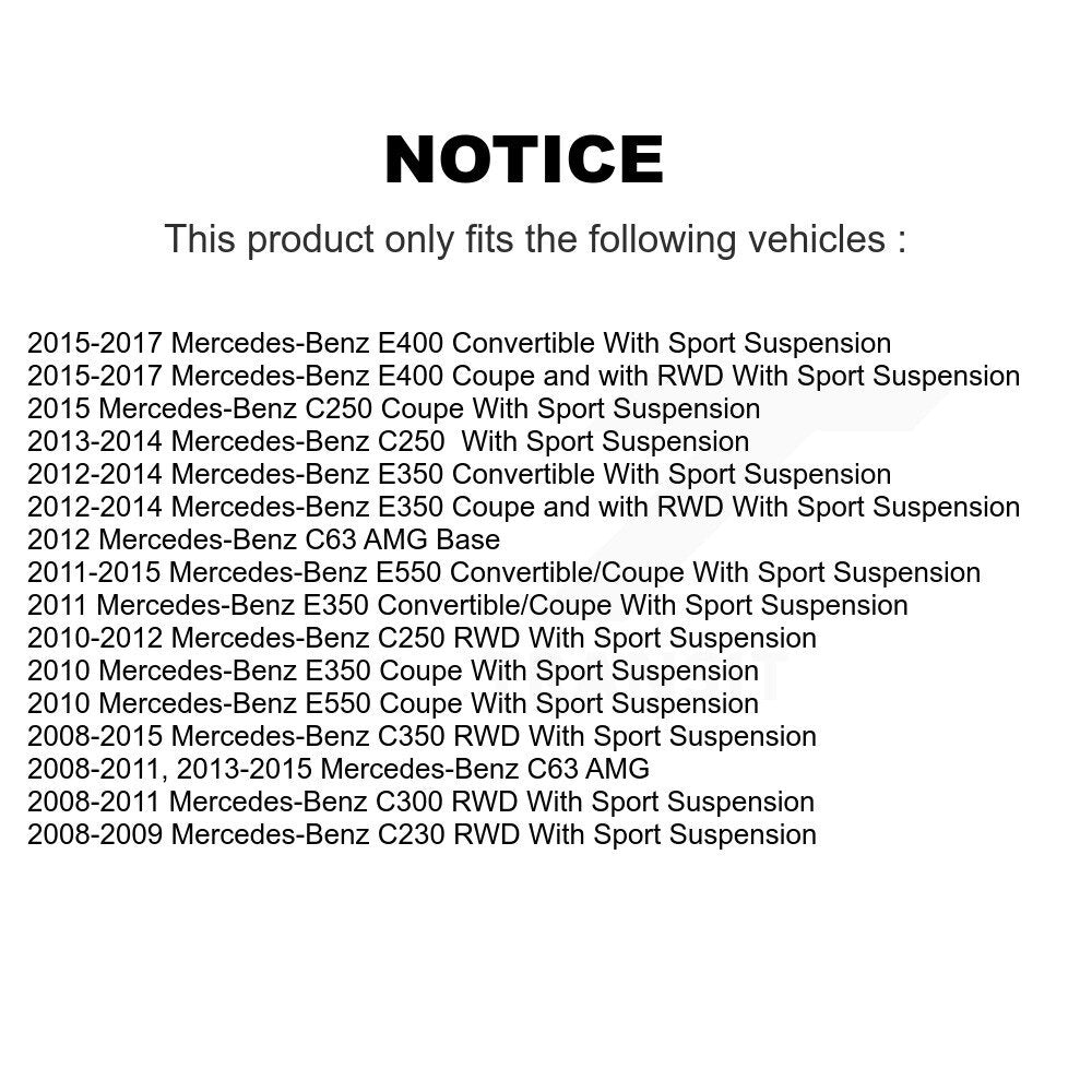 Front Suspension Bar Link Kit For Mercedes-Benz C300 E350 C350 C250 E400 E550 C230 C63 KTR-104211