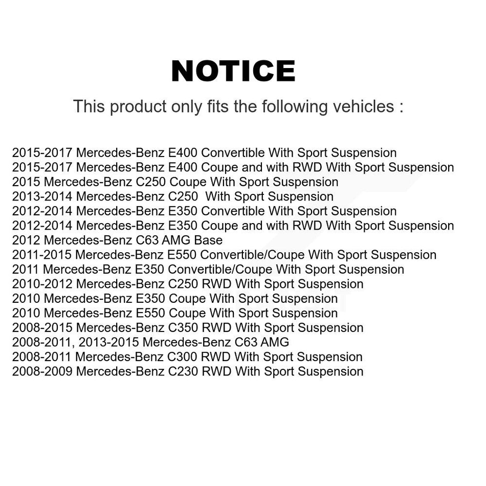 Front Suspension Bar Link Kit For Mercedes-Benz C300 E350 C350 C250 E400 E550 C230 C63 KTR-104211