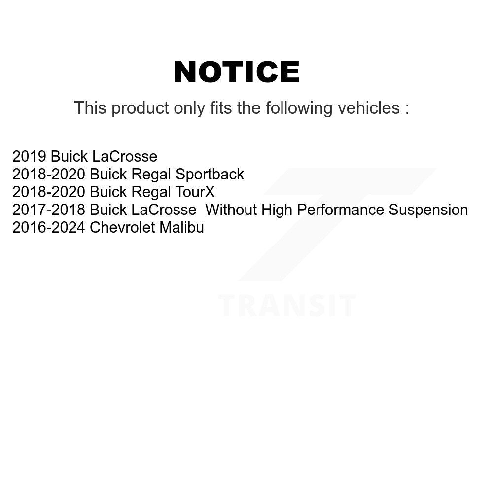 Front Suspension Bar Link Kit For Chevrolet Malibu Buick LaCrosse Regal Sportback TourX KTR-104212