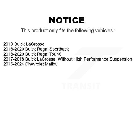 Front Suspension Bar Link Kit For Chevrolet Malibu Buick LaCrosse Regal Sportback TourX KTR-104212
