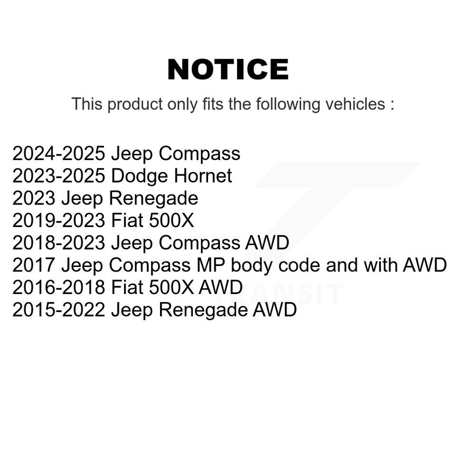 Front Rear Suspension Sway Bar Link Kit For Jeep Compass Renegade Dodge Hornet Fiat 500X KTR-104249