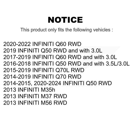 Front Rear Suspension Stabilizer Bar Link Kit For INFINITI Q50 Q60 Q70 Q70L M37 M56 M35h KTR-104265