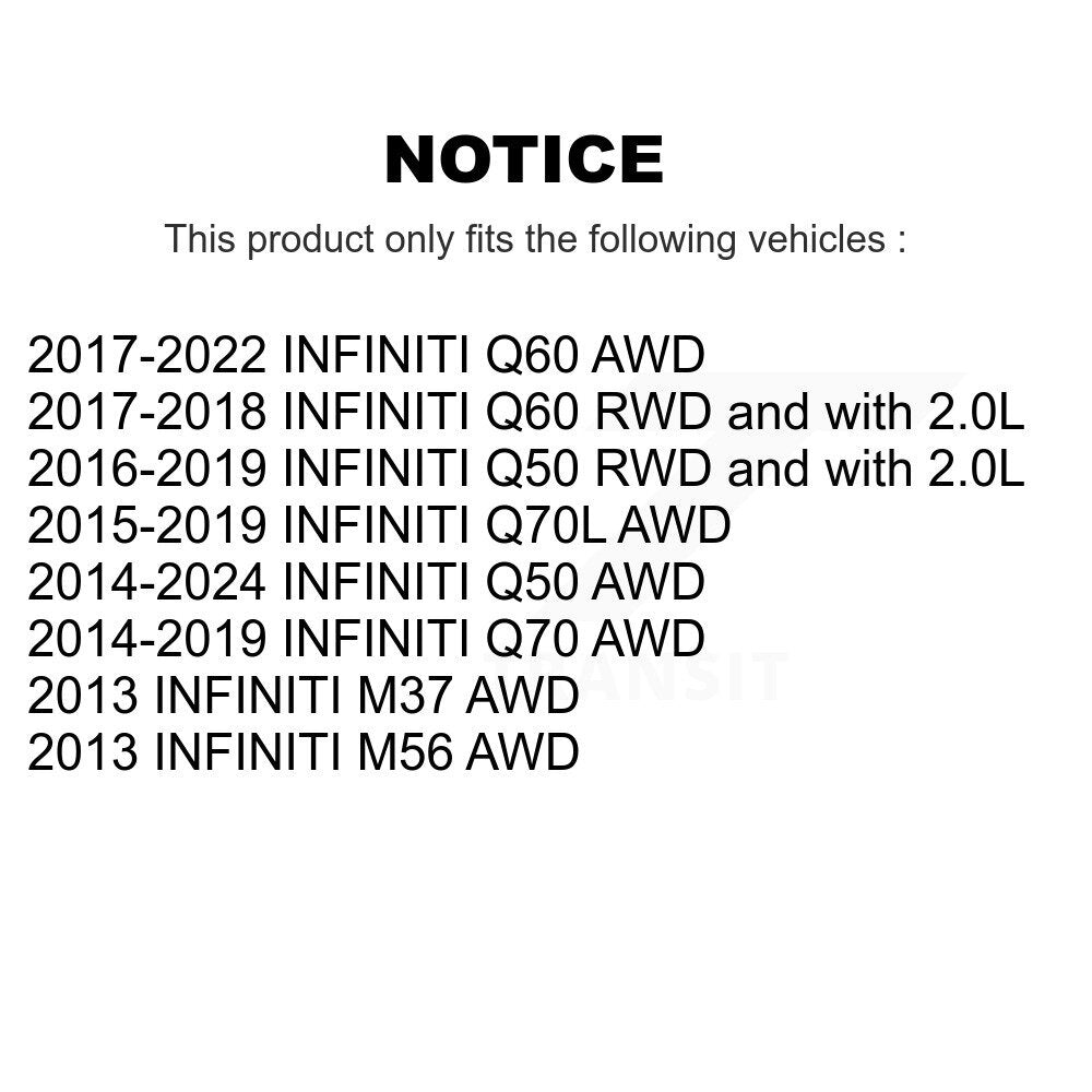 Front Rear Suspension Stabilizer Bar Link Kit For INFINITI Q50 Q60 Q70 Q70L M37 M56 KTR-104266