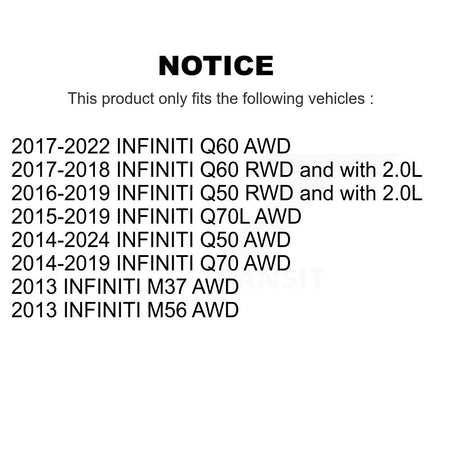 Front Rear Suspension Stabilizer Bar Link Kit For INFINITI Q50 Q60 Q70 Q70L M37 M56 KTR-104266