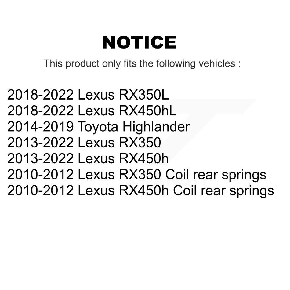 Front Rear Suspension Sway Bar Link Kit For Lexus RX350 Toyota Highlander RX450h RX350L KTR-104279