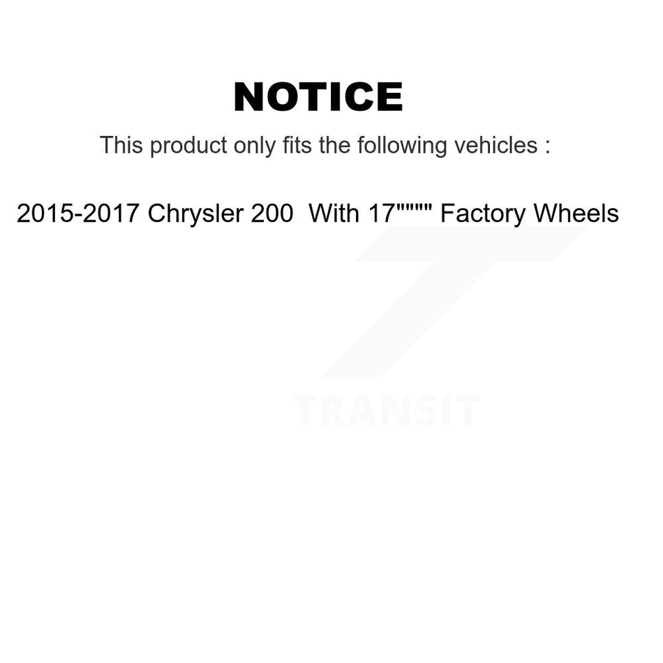 Front Suspension Control Arm Ball Joint Link Kit For Chrysler 200 With 17" Factory Wheels KTR-104295