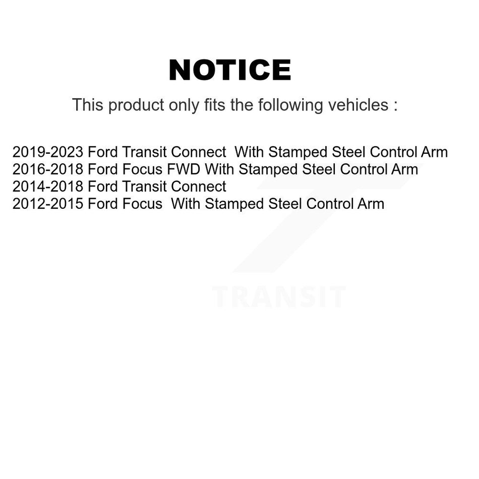 Front Lower Suspension Ball Joints Kit For Ford Focus Transit Connect KTR-104379