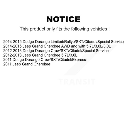 Front Control Arm And Ball Joint Tie Rod End Link Kit (8Pc) For Jeep Grand Cherokee Dodge KTR-104446