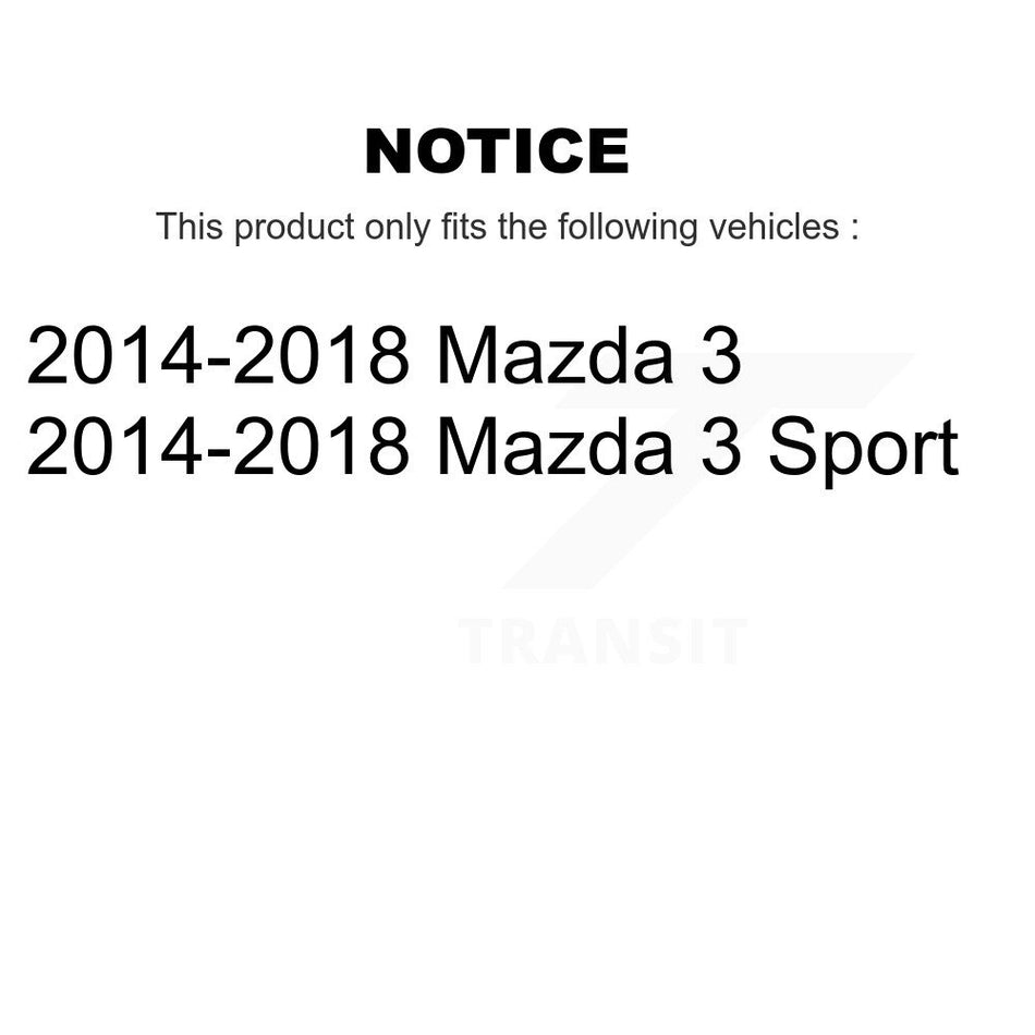 Front Suspension Control Arm Assembly And Tie Rod End Kit For 2014-2018 Mazda 3 Sport KTR-104489