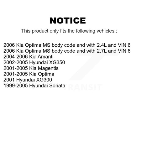 Front Rear Suspension Sway Bar Link Kit For Hyundai Sonata Kia Amanti Optima XG350 XG300 KTR-104571