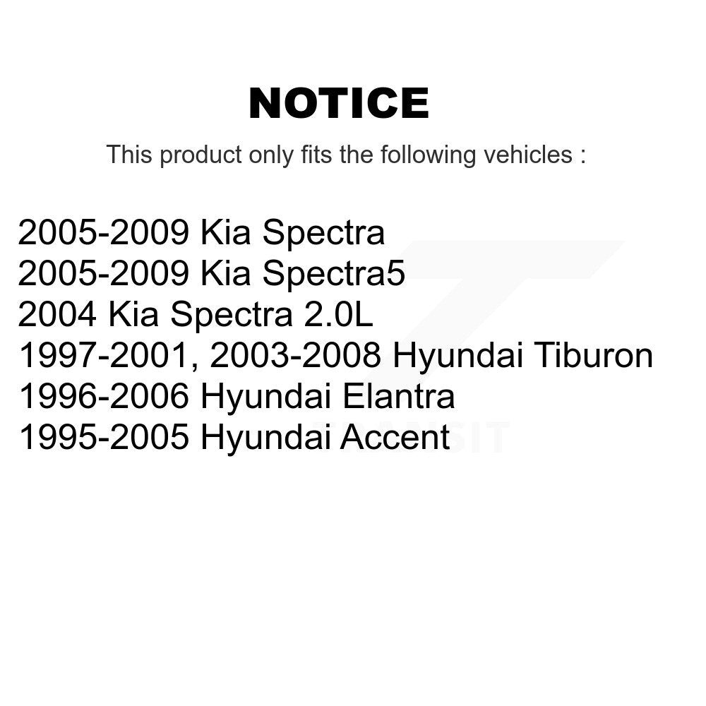 Front Outer Tie Rod End Pair For Hyundai Elantra Kia Spectra Accent Tiburon Spectra5 KTR-104610