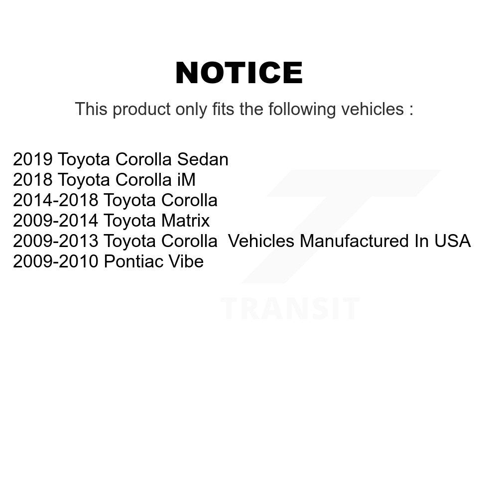 Front Outer Steering Tie Rod End Pair For Toyota Corolla Matrix Pontiac Vibe iM KTR-104614