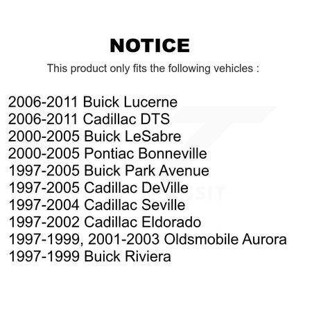 Front Outer Tie Rod End Pair For Buick Lucerne Cadillac LeSabre DTS DeVille Seville Park KTR-104616