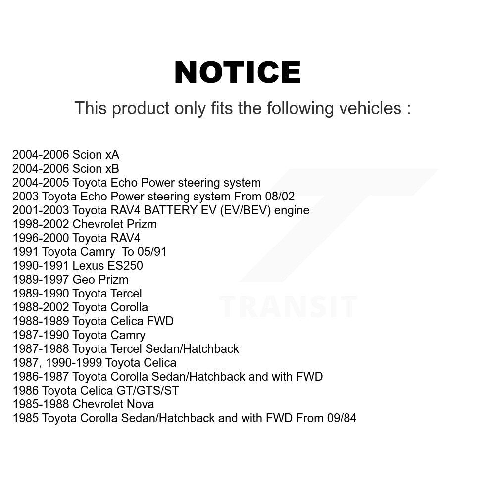 Front Outer Tie Rod End Pair For Toyota Echo Corolla RAV4 Celica Scion xB Camry Tercel xA KTR-104674