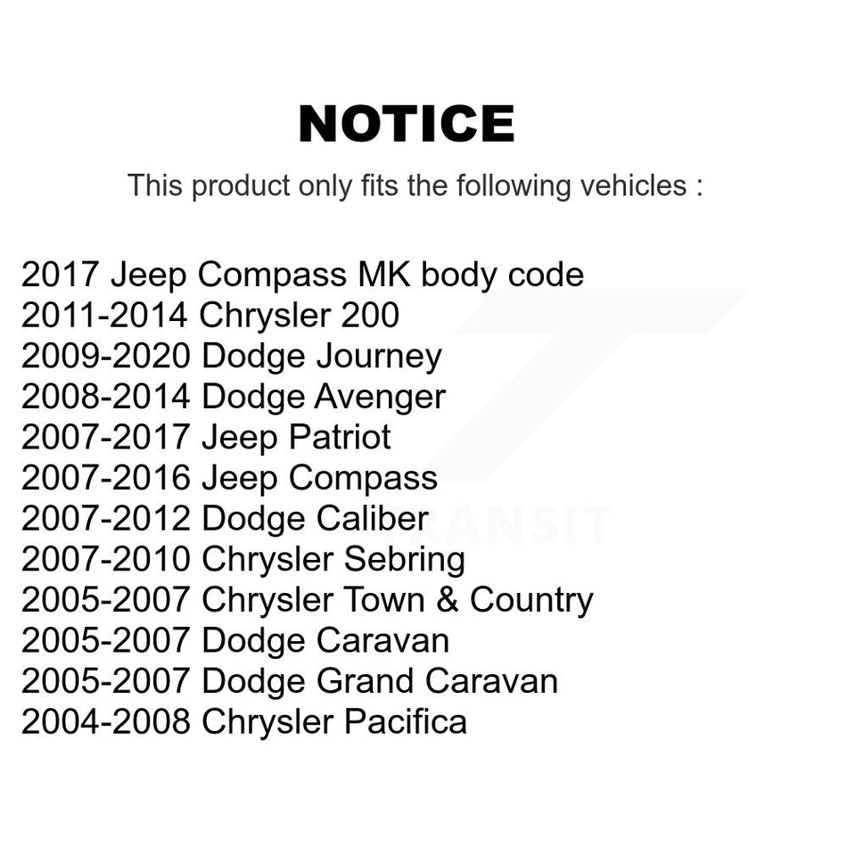 Front Outer Tie Rod End Pair For Dodge Journey Jeep Patriot Chrysler Compass 200 Caliber KTR-104675