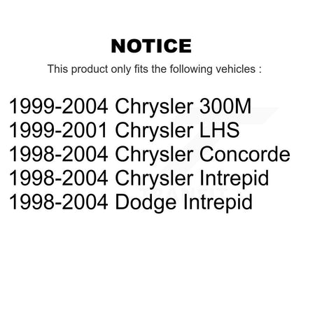 Front Outer Steering Tie Rod End Pair For Chrysler Intrepid Dodge 300M Concorde LHS KTR-104688