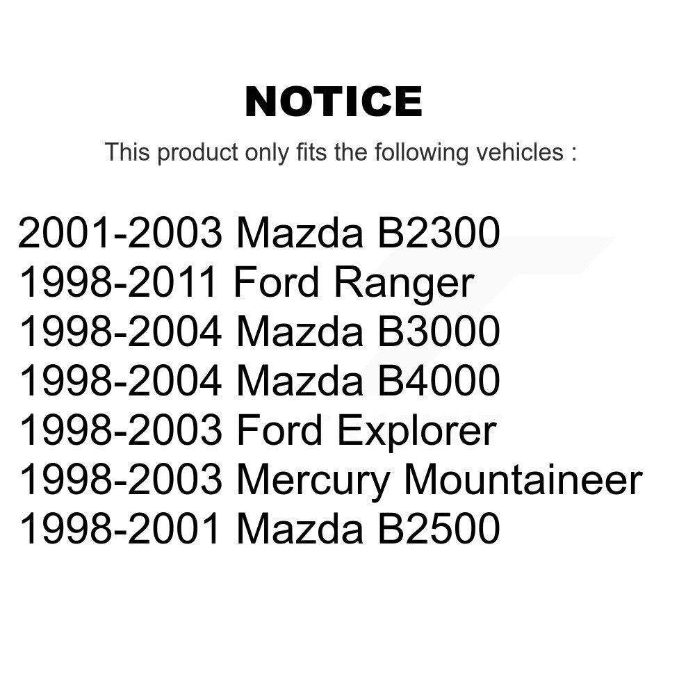 Front Outer Tie Rod End Pair For Ford Ranger Explorer Mazda B4000 B3000 B2300 B2500 KTR-104690