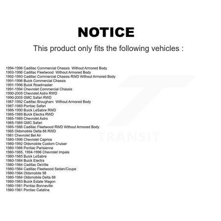 Front Outer Tie Rod End Pair For Chevrolet Astro Safari GMC Cadillac Caprice Buick Delta KTR-104696