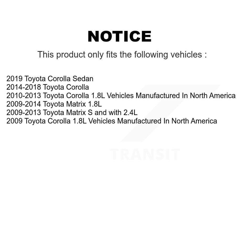 Front Inner Steering Tie Rod End Pair For Toyota Corolla Matrix KTR-104721