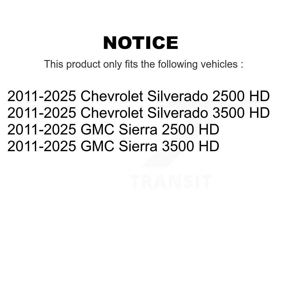 Front Inner Tie Rod End Pair For 2011-2025 GMC Chevrolet Sierra 2500 HD Silverado 3500 KTR-104747