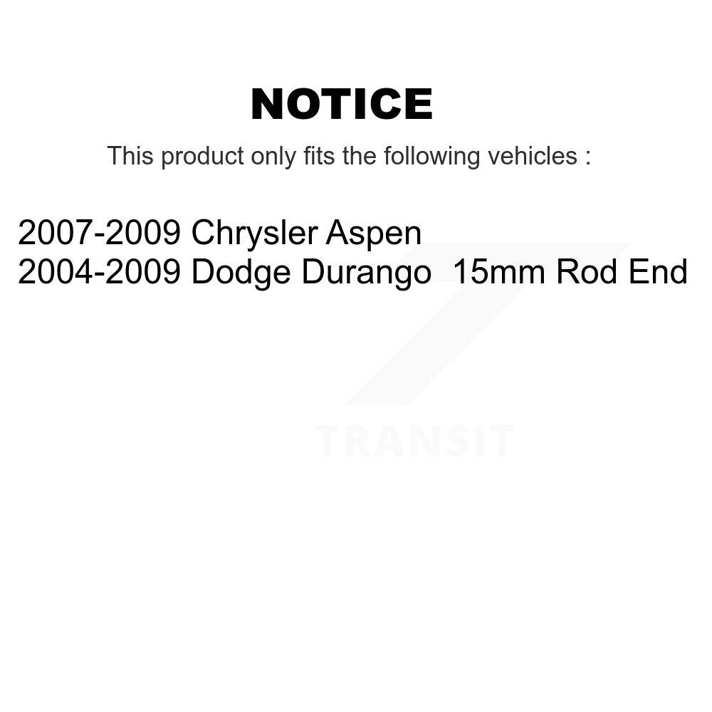 Front Inner Steering Tie Rod End Pair For Dodge Durango Chrysler Aspen KTR-104748
