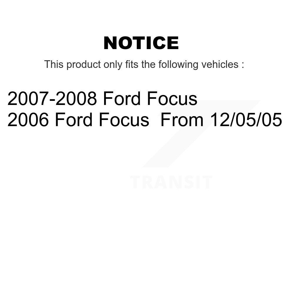Front Inner Steering Tie Rod End Pair For Ford Focus KTR-104750