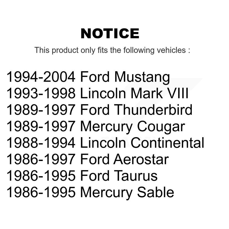 Front Inner Tie Rod End Pair For Ford Mustang Thunderbird Aerostar Mercury Taurus Lincoln KTR-104757