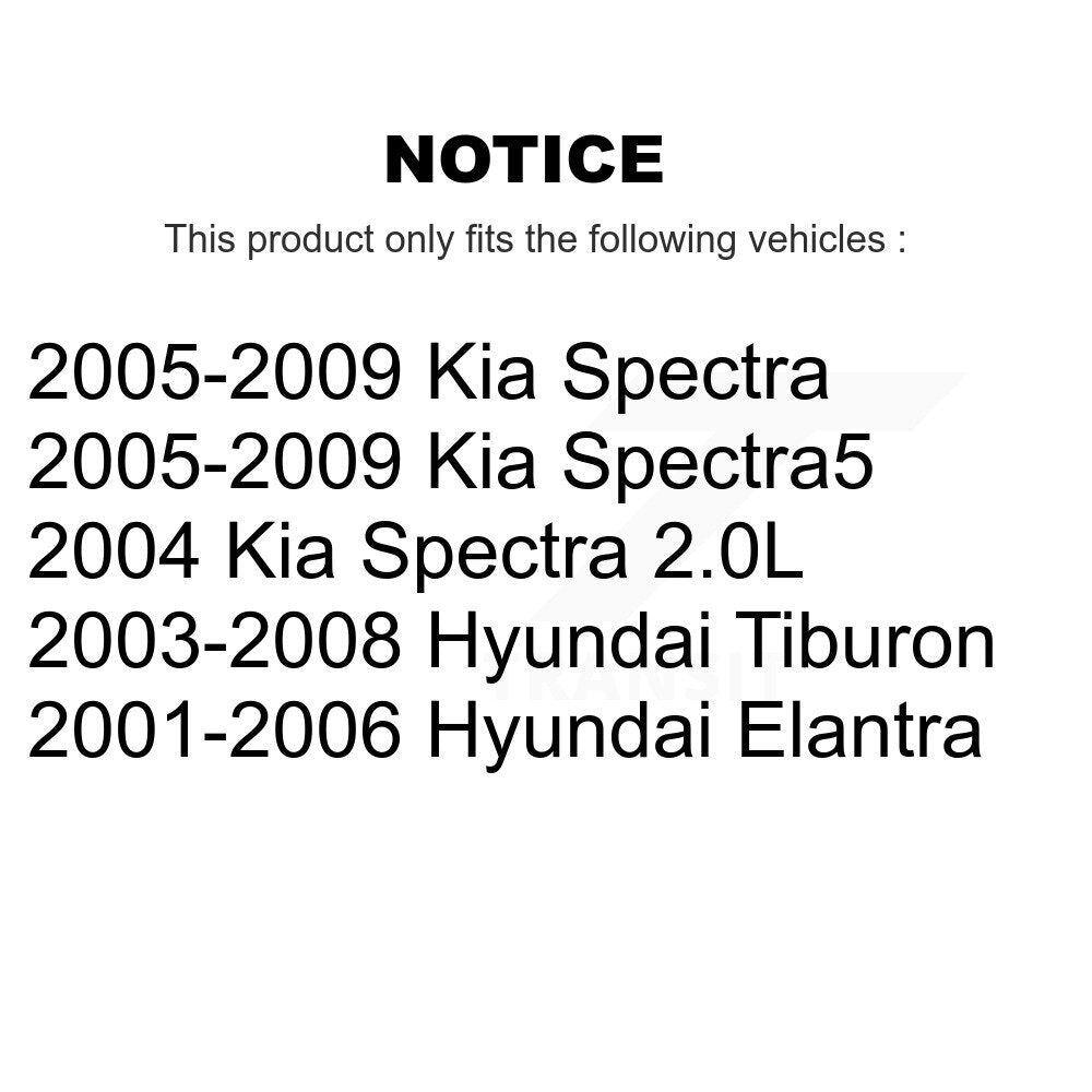 Front Inner Steering Tie Rod End Pair For Hyundai Elantra Kia Spectra Tiburon Spectra5 KTR-104780