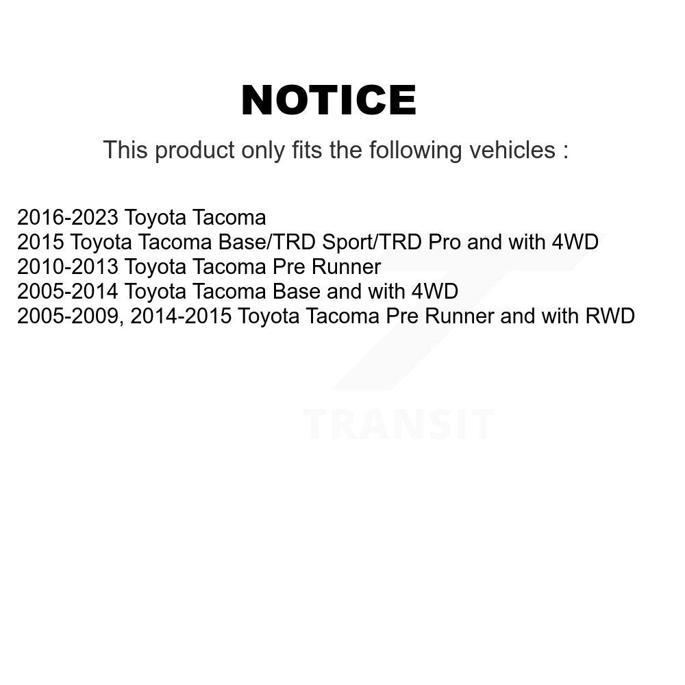 Front Inner Steering Tie Rod End Pair For Toyota Tacoma KTR-104787