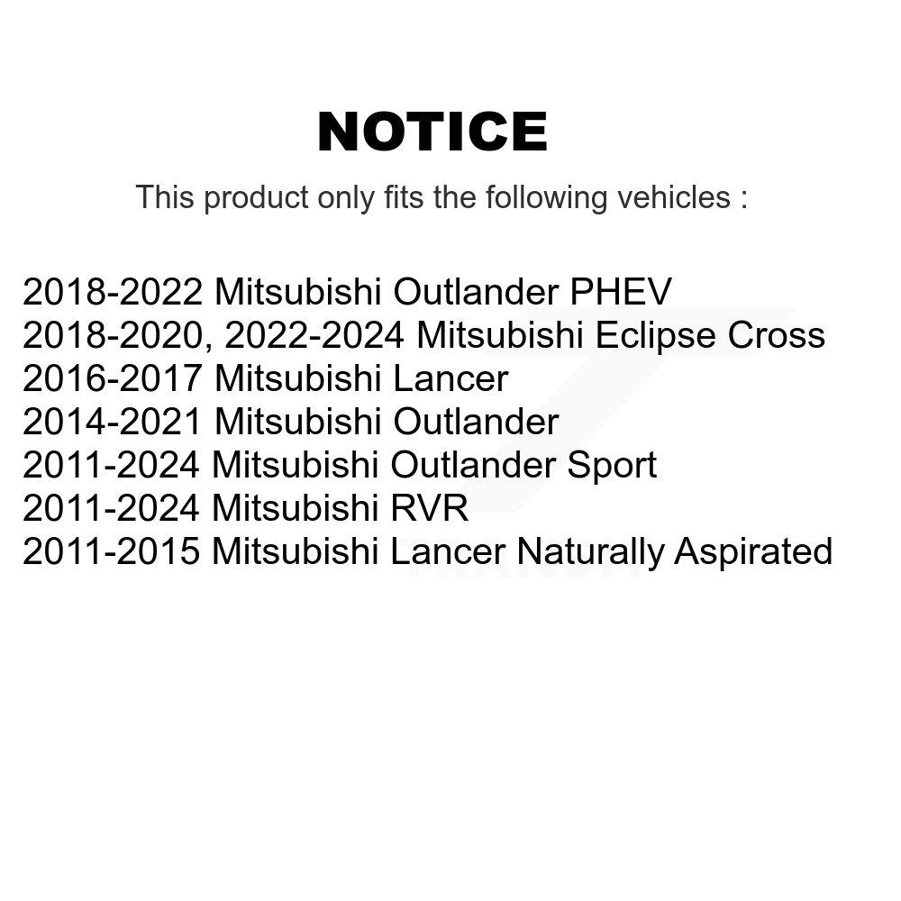 Front Inner Tie Rod End Pair For Mitsubishi RVR Outlander Lancer Eclipse Cross PHEV Sport KTR-104794