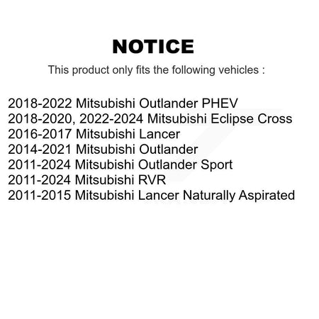 Front Inner Tie Rod End Pair For Mitsubishi RVR Outlander Lancer Eclipse Cross PHEV Sport KTR-104794