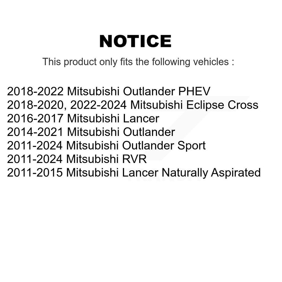 Front Inner Tie Rod End Pair For Mitsubishi RVR Outlander Lancer Eclipse Cross PHEV Sport KTR-104794