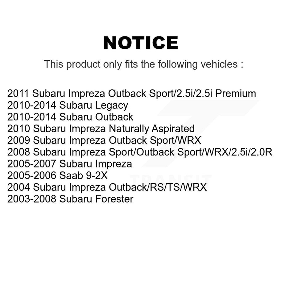 Front Inner Tie Rod End Pair For Subaru Impreza Outback Legacy Forester Saab 9-2X KTR-104808