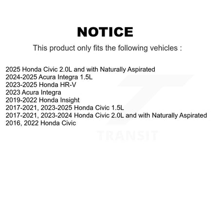 Front Inner Steering Tie Rod End Pair For Honda Civic HR-V Acura Integra Insight KTR-104821