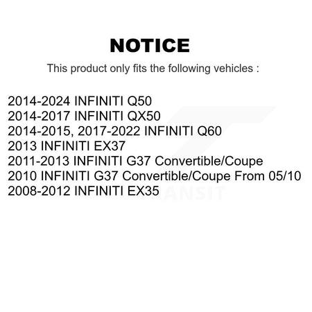 Front Inner Steering Tie Rod End Pair For INFINITI Q50 G37 QX50 EX35 Q60 EX37 KTR-104822