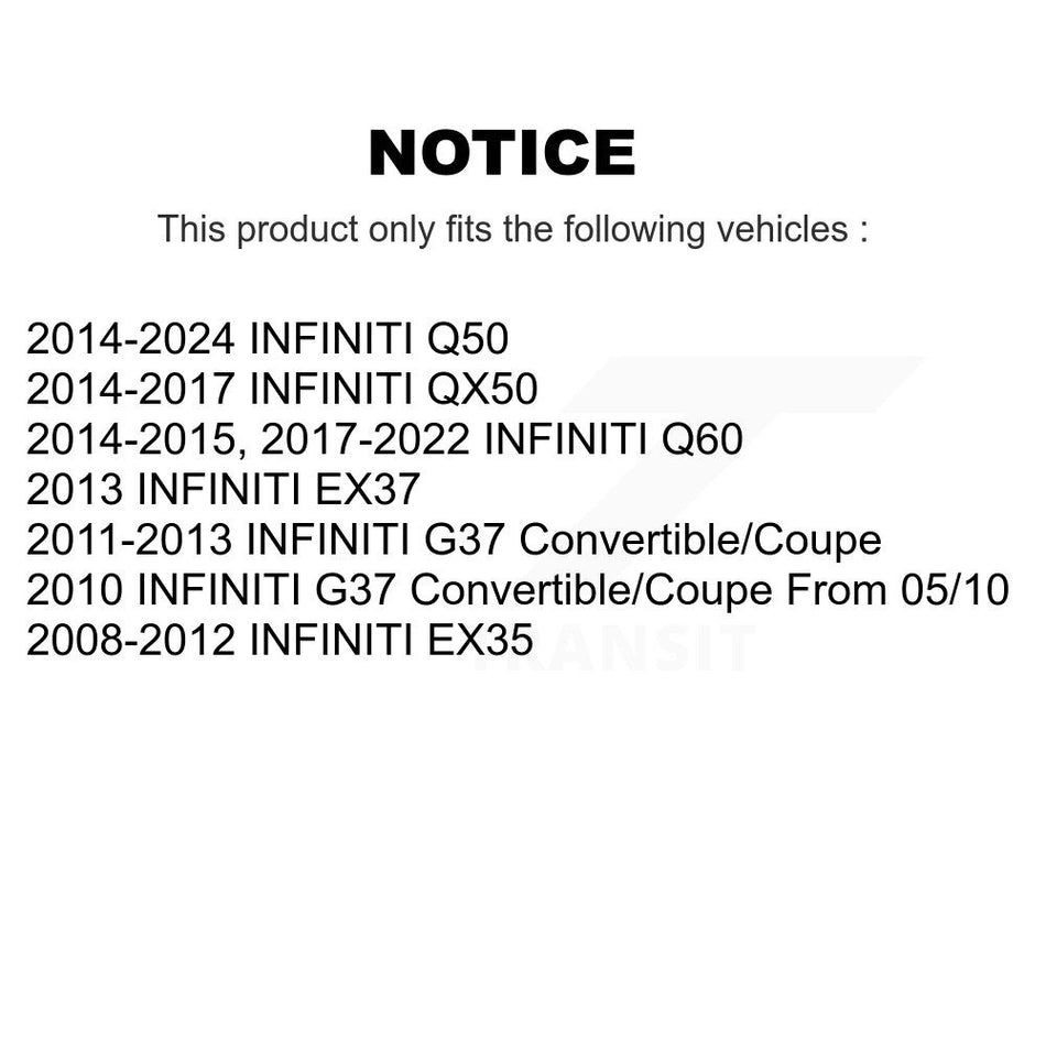 Front Inner Steering Tie Rod End Pair For INFINITI Q50 G37 QX50 EX35 Q60 EX37 KTR-104822