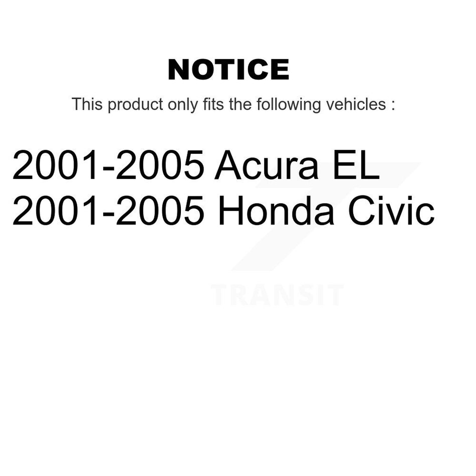 Front Inner Steering Tie Rod End Pair For 2001-2005 Honda Civic Acura EL KTR-104824