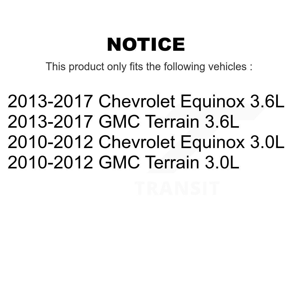 Front Inner Steering Tie Rod End Pair For Chevrolet Equinox GMC Terrain KTR-104844
