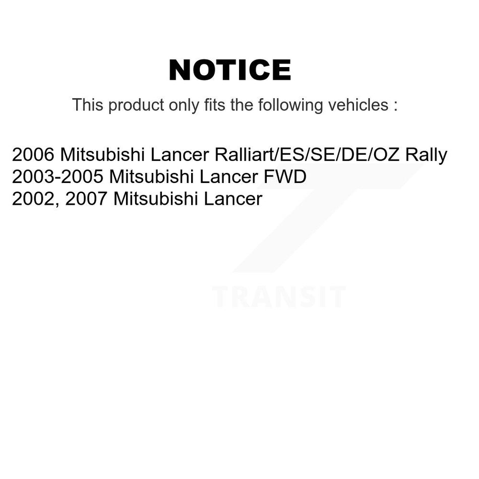 Front Inner Steering Tie Rod End Pair For Mitsubishi Lancer KTR-104849