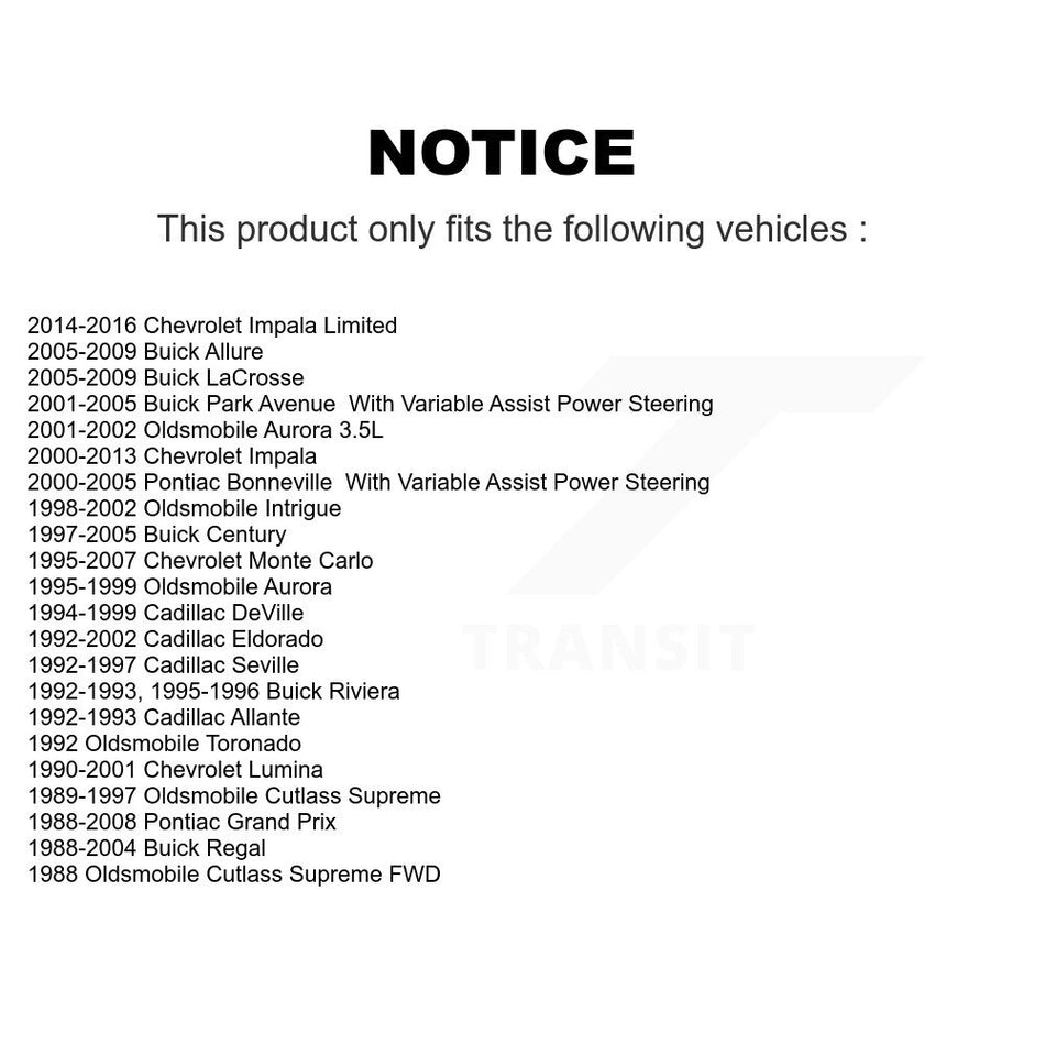 Front Inner Tie Rod End Pair For Chevrolet Impala Buick Pontiac Grand Prix LaCrosse Monte KTR-104851