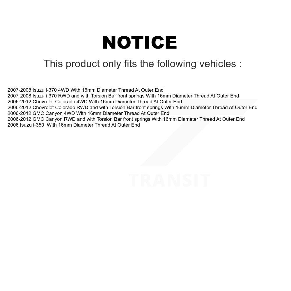 Front Inner Steering Tie Rod End Pair For Chevrolet Colorado GMC Canyon Isuzu i-350 i-370 KTR-104854