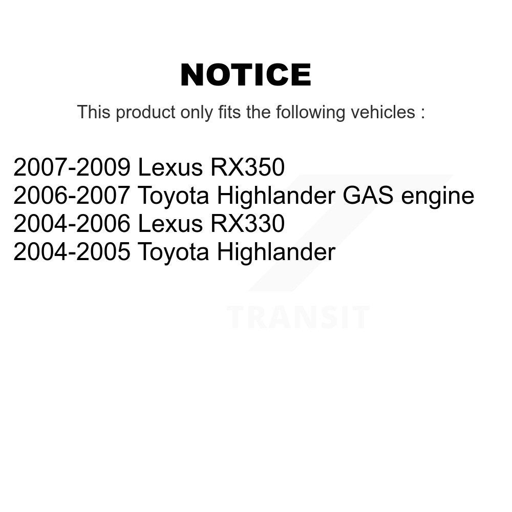 Front Inner Steering Tie Rod End Pair For Lexus RX350 Toyota Highlander RX330 KTR-104861