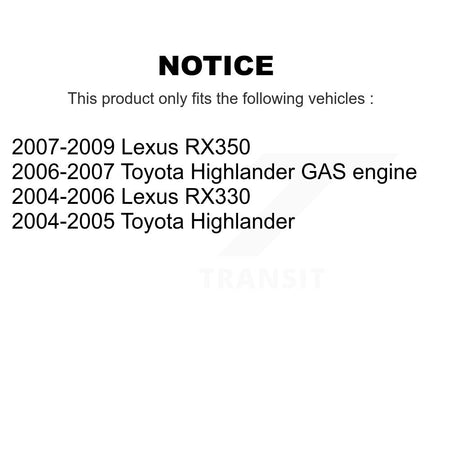 Front Inner Steering Tie Rod End Pair For Lexus RX350 Toyota Highlander RX330 KTR-104861