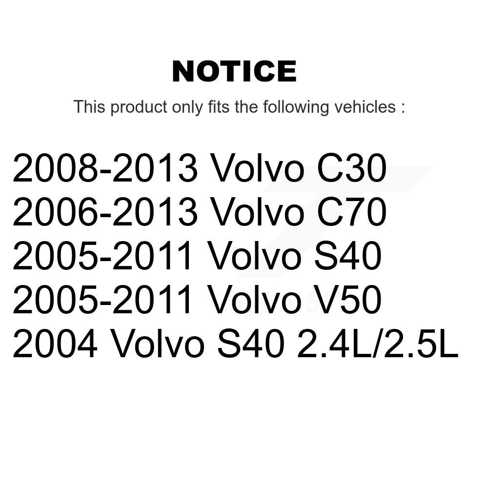 Front Inner Steering Tie Rod End Pair For Volvo S40 C30 V50 C70 KTR-104879