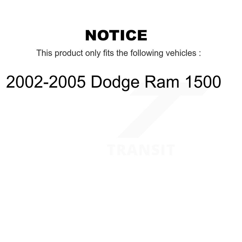 Front Inner Steering Tie Rod End Pair For 2002-2005 Dodge Ram 1500 KTR-104888