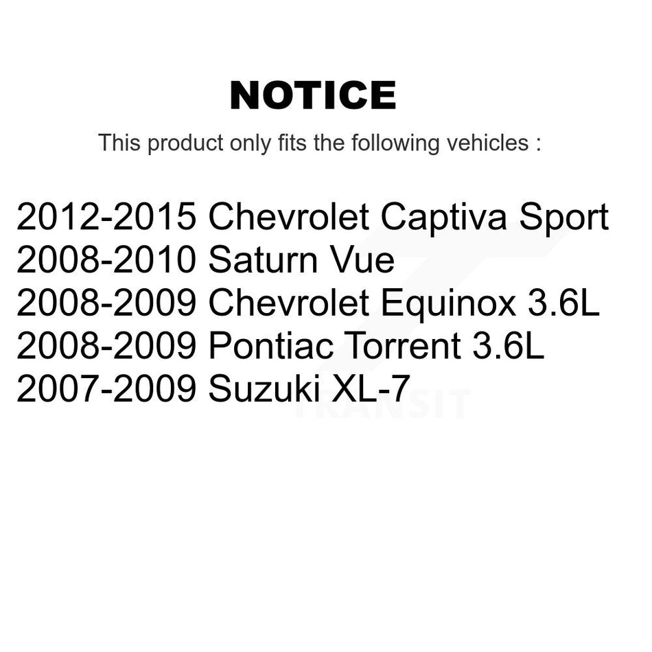 Front Inner Tie Rod End Pair For Chevrolet Equinox Pontiac Torrent Saturn Vue Suzuki XL-7 KTR-104906