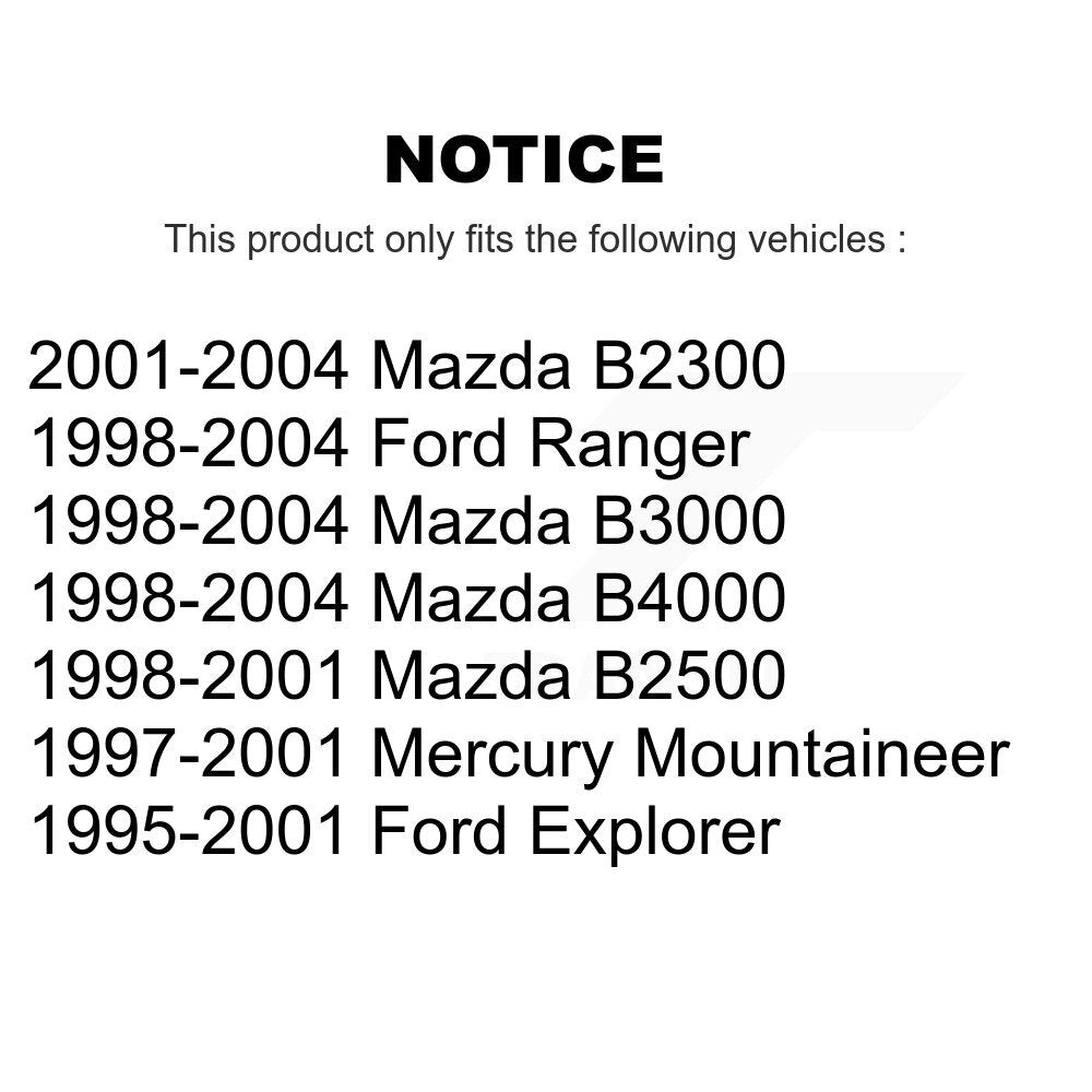Front Inner Tie Rod End Pair For Ford Ranger Mazda Explorer B4000 B3000 B2300 B2500 KTR-104909