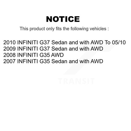 Front Outer & Inner Steering Tie Rod End Kit For INFINITI G37 G35 KTR-104989